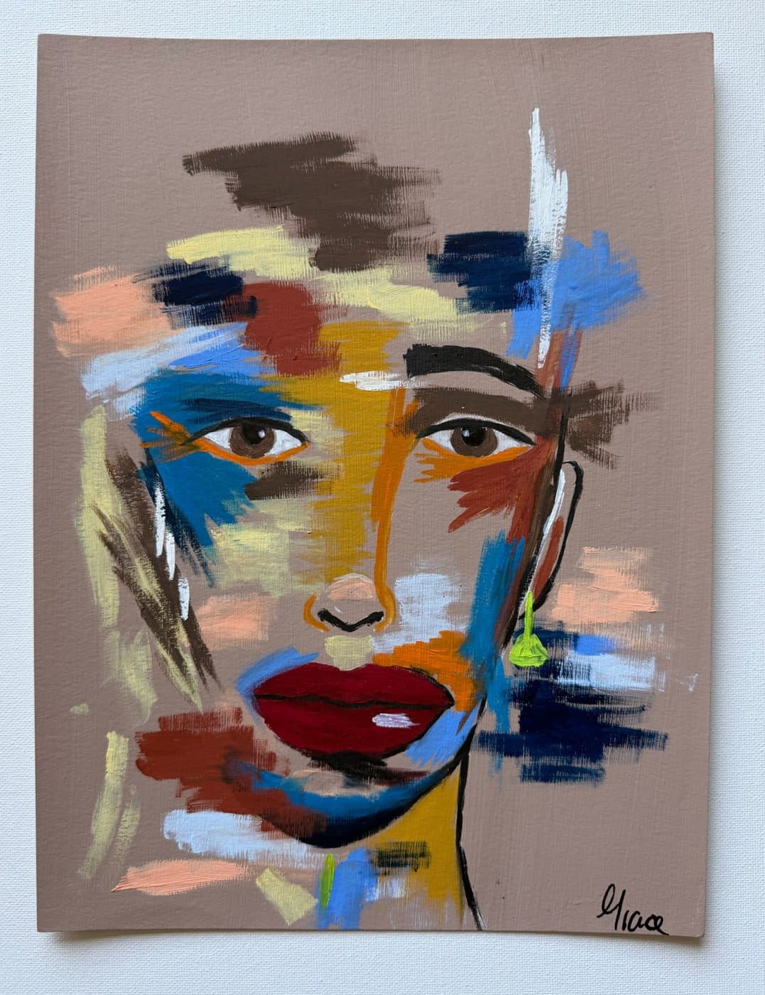Brushed Open, original painting by Grace Vieira