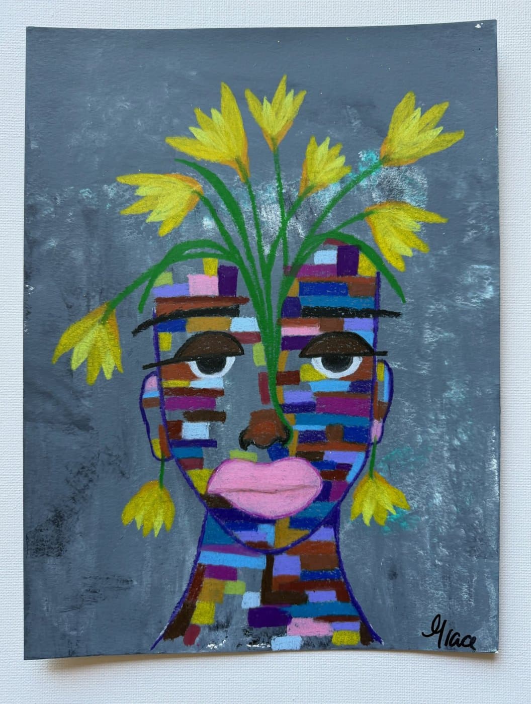 Daffodil Crown, original painting by Grace Vieira