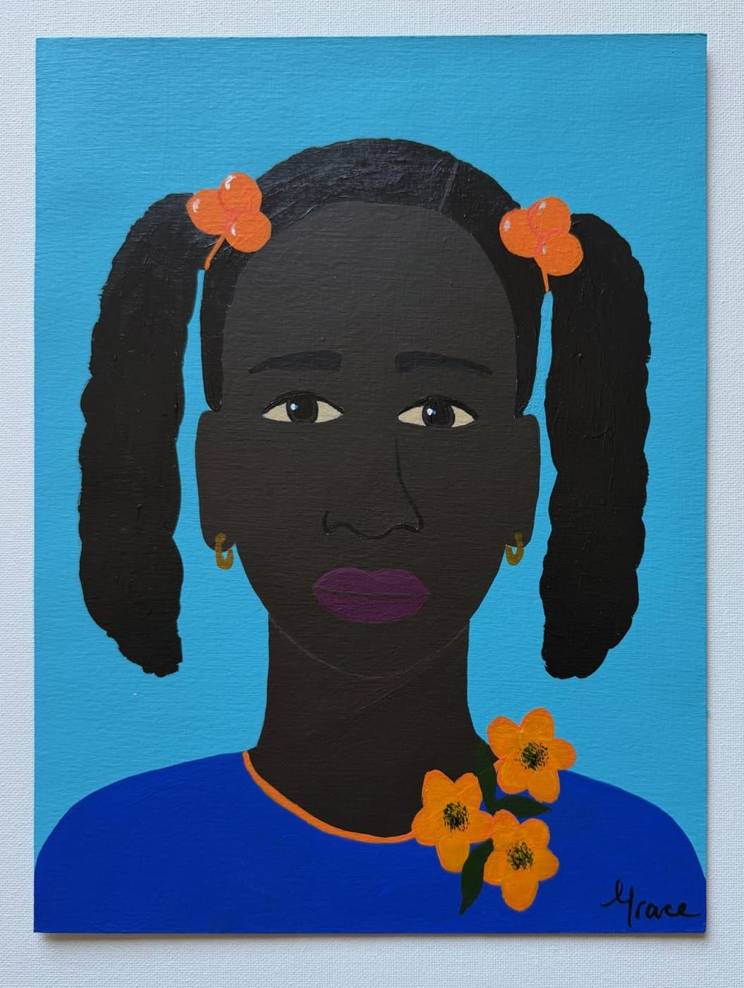Two Puffs, original painting on paper by Grace Vieira